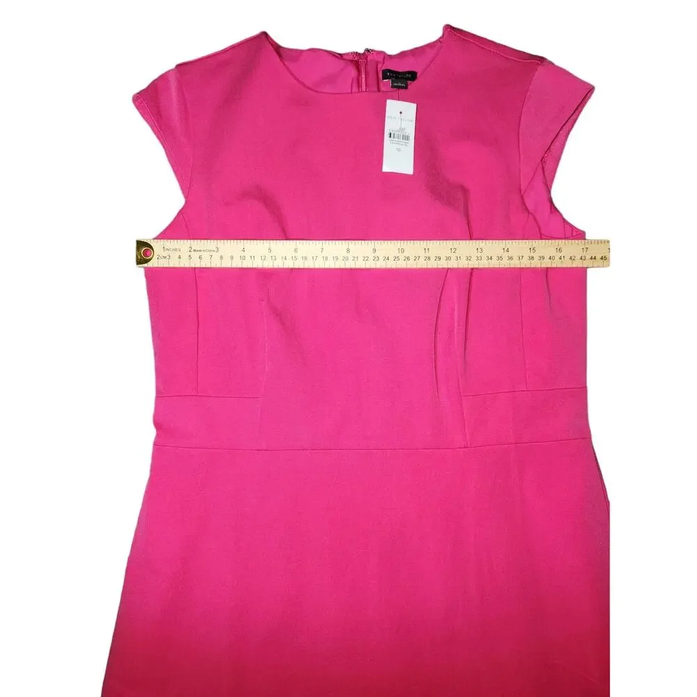 Ann Taylor Cap Sleeve Flare Dress Size 10 Color Magenta NWT A1.15